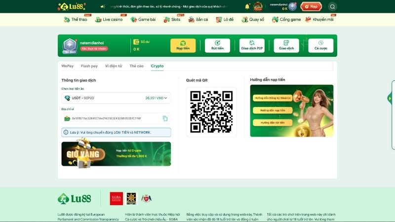 Các Bước Nạp Tiền LU88 Cơ Bản Các Bước Nạp Tiền LU88 Cơ Bản