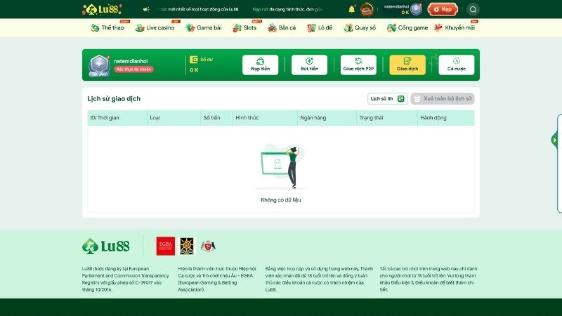 Cách Quản Lý Tài Khoản Sau Khi Đăng Nhập LU88