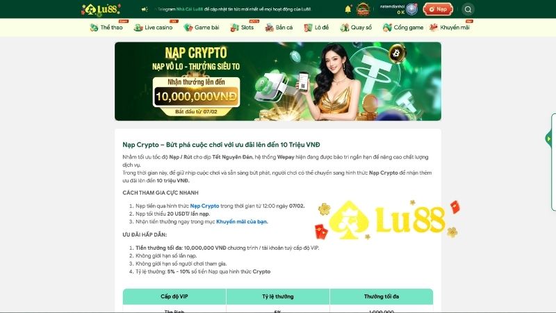 Cách Tham Gia Chương Trình Nạp Crypto